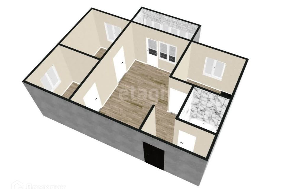 Продаётся 3-комнатная квартира, 42.5 м²