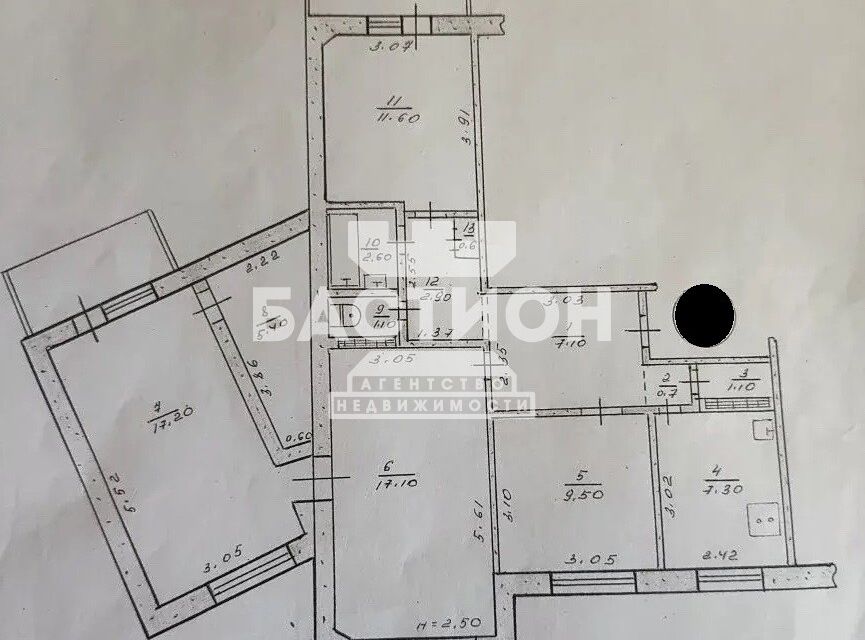 Продаётся 4-комнатная квартира, 88 м²