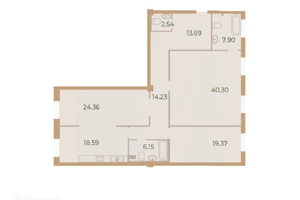 Продаётся 3-комнатная квартира, 147 м²