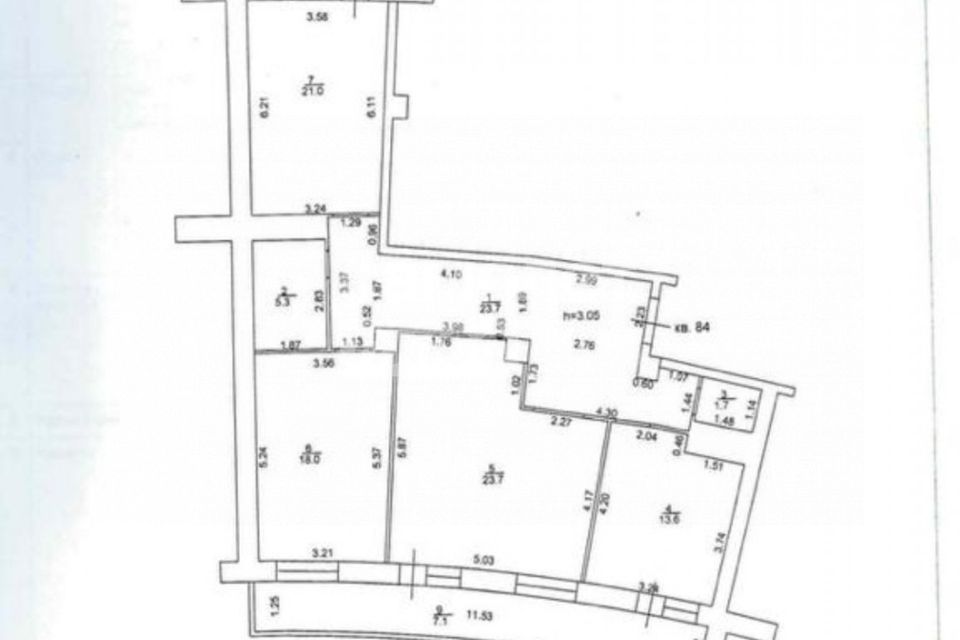 Продаётся 3-комнатная квартира, 107 м²