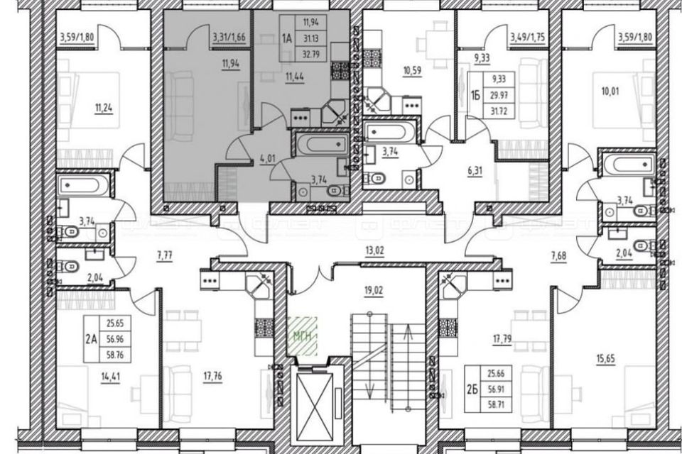 Продаётся 1-комнатная квартира, 34.5 м²