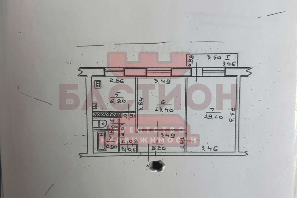 Продаётся 2-комнатная квартира, 54 м²