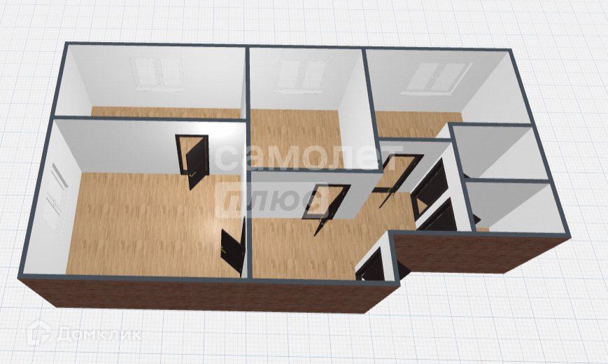 Продаётся 3-комнатная квартира, 57 м²