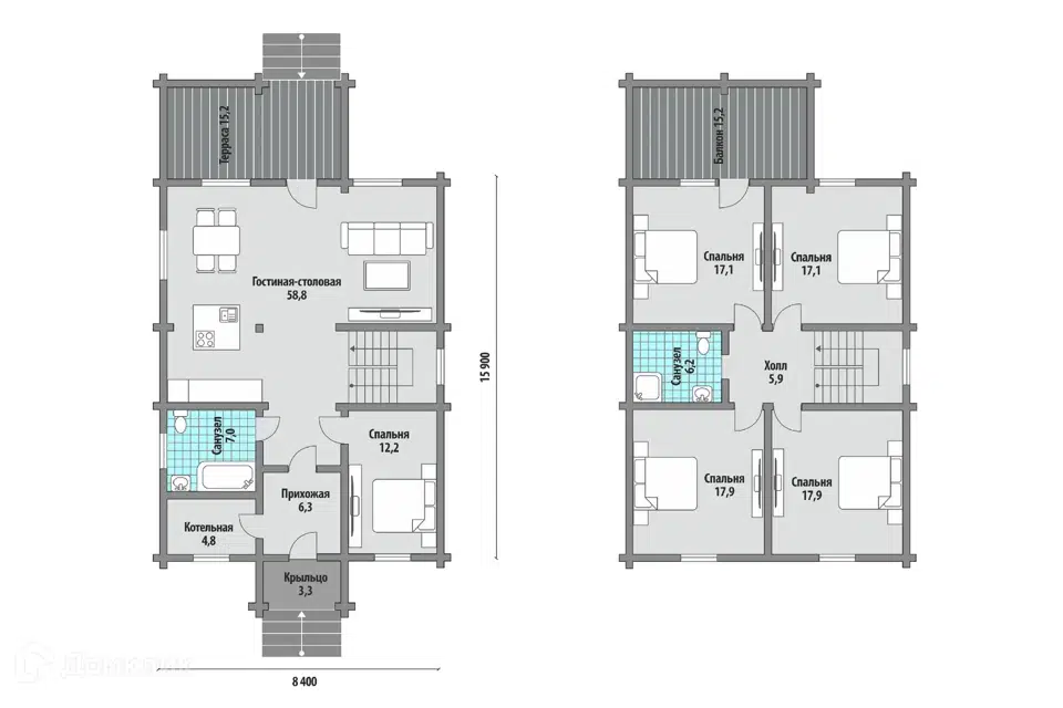 Продаётся 2-этажный дом, 210 м²