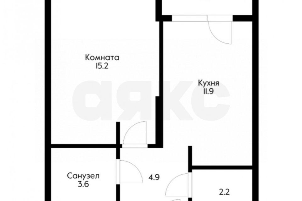 Продаётся 1-комнатная квартира, 39.1 м²