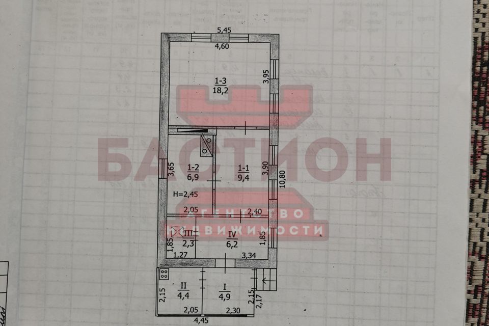 Продаётся 1-этажный дом, 52 м²