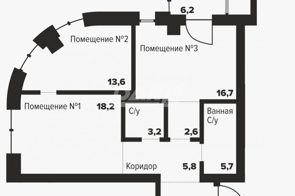Продаётся 2-комнатная квартира, 70.3 м²