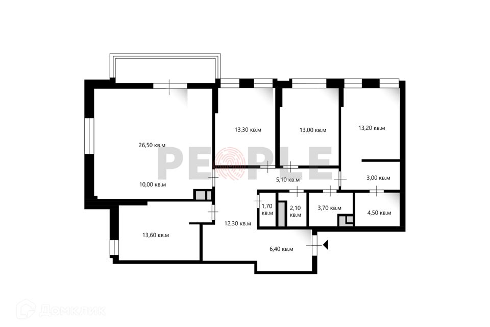 Продаётся 4-комнатная квартира, 128.6 м²