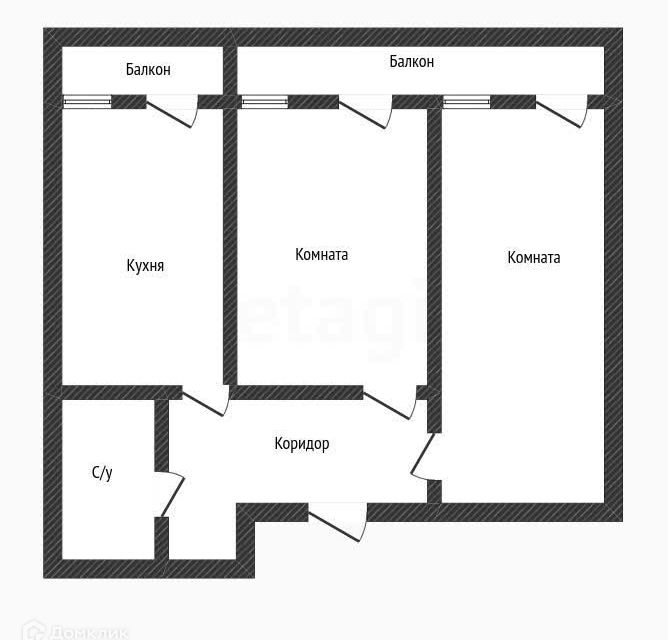 Продаётся 2-комнатная квартира, 50.2 м²