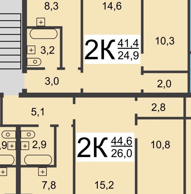 Продаётся 2-комнатная квартира, 40 м²