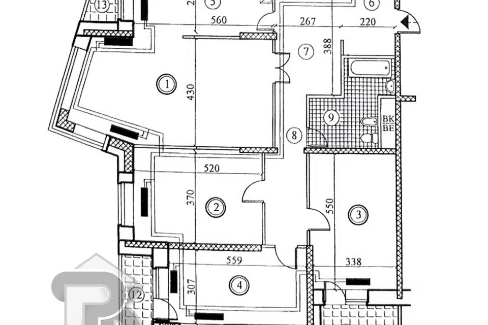 Продаётся 4-комнатная квартира, 159 м²