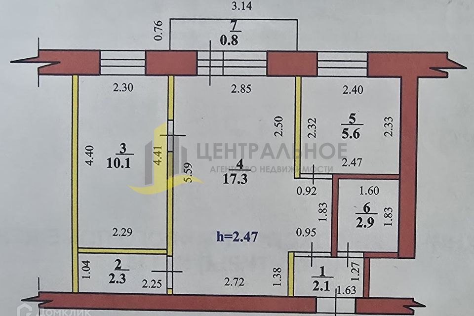 Продаётся 2-комнатная квартира, 40.3 м²