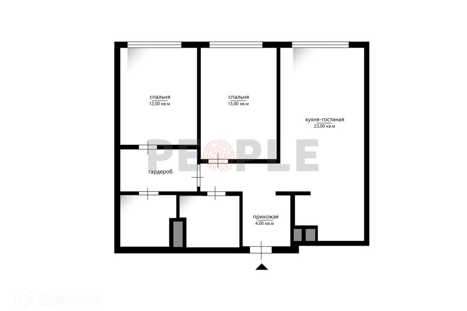 Продаётся 3-комнатная квартира, 68.9 м²