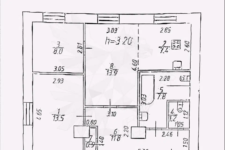 Продаётся 2-комнатная квартира, 64.5 м²