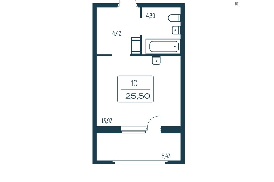 Продаётся студия, 22.5 м²