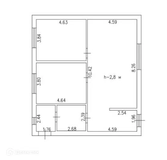 Продаётся 1-этажный дом, 93.4 м²