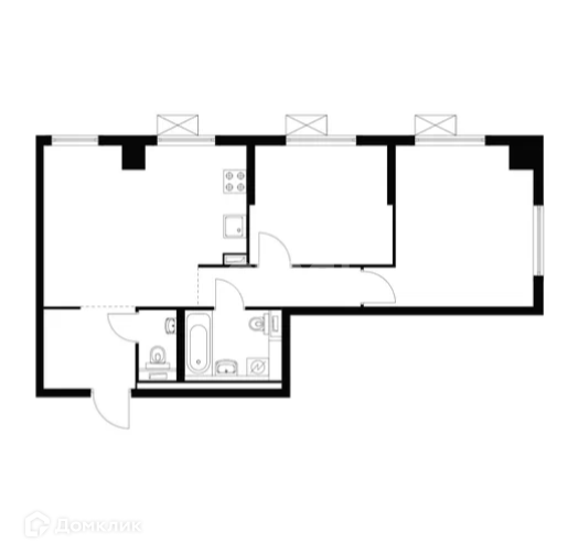 Продаётся 2-комнатная квартира, 58.8 м²