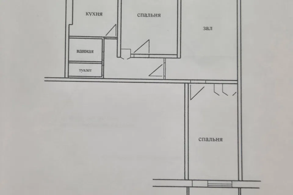 Продаётся 3-комнатная квартира, 58.8 м²