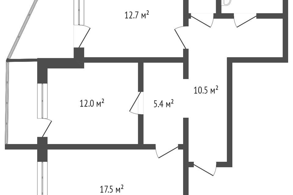 Продаётся 2-комнатная квартира, 61.7 м²