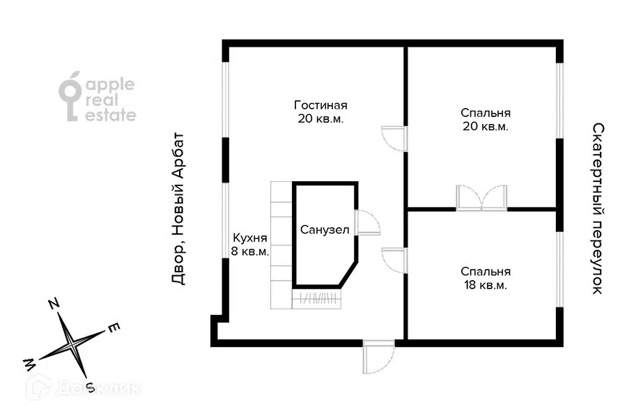 Продаётся 3-комнатная квартира, 80 м²