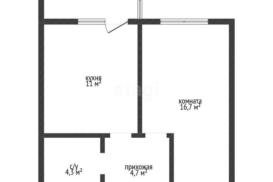 Продаётся 1-комнатная квартира, 36.8 м²