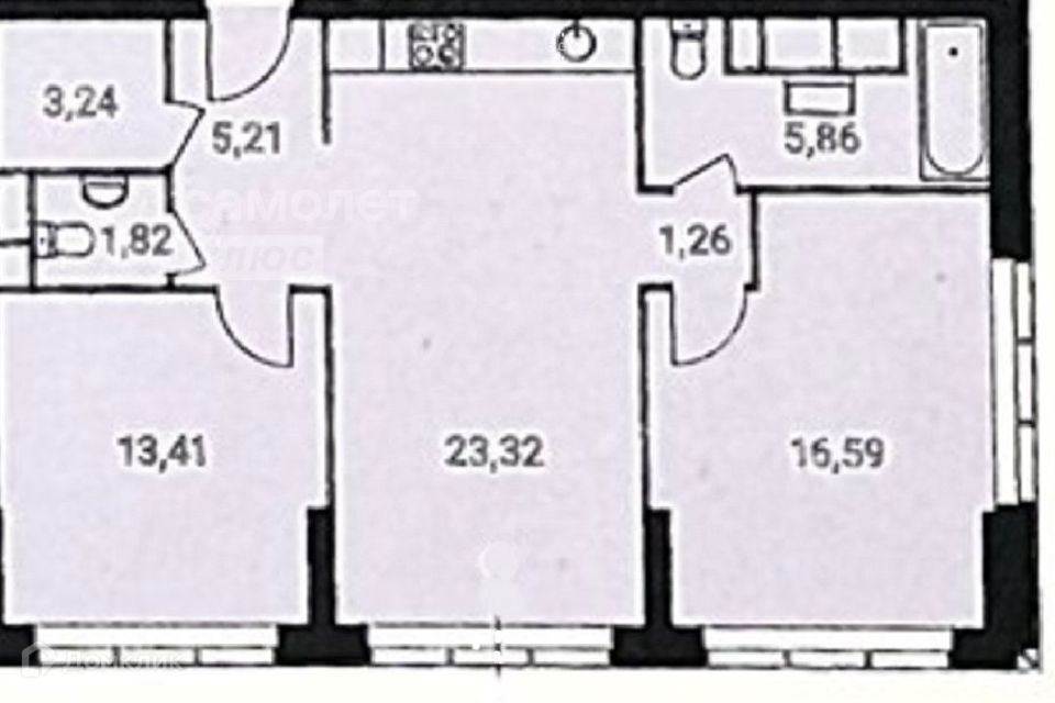Продаётся 2-комнатная квартира, 70.71 м²