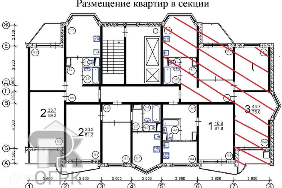 Продаётся 3-комнатная квартира, 74 м²