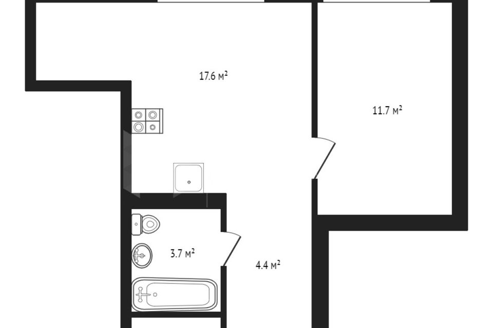 Продаётся 1-комнатная квартира, 37 м²
