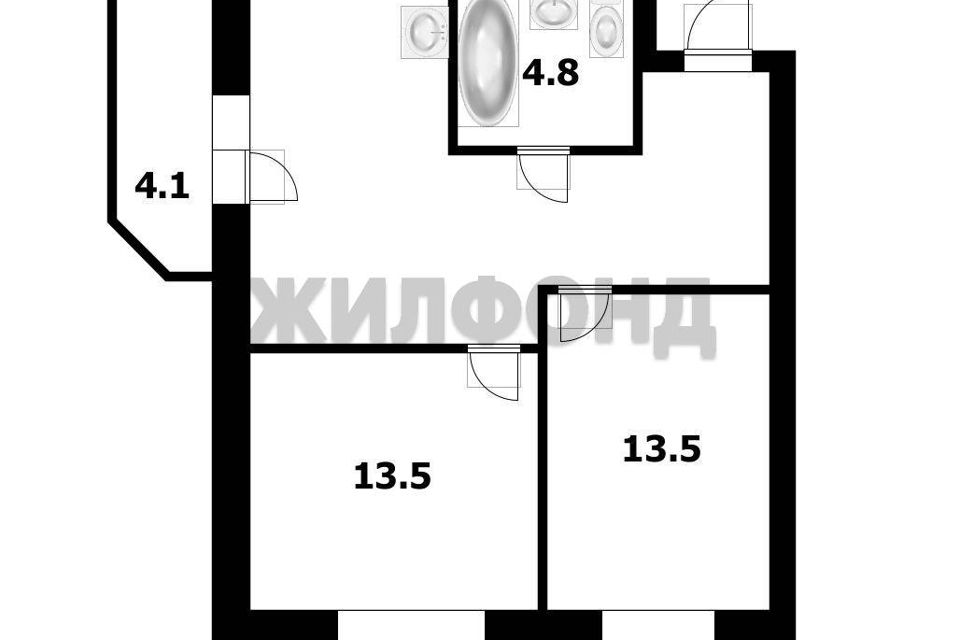 Продаётся 3-комнатная квартира, 54.6 м²
