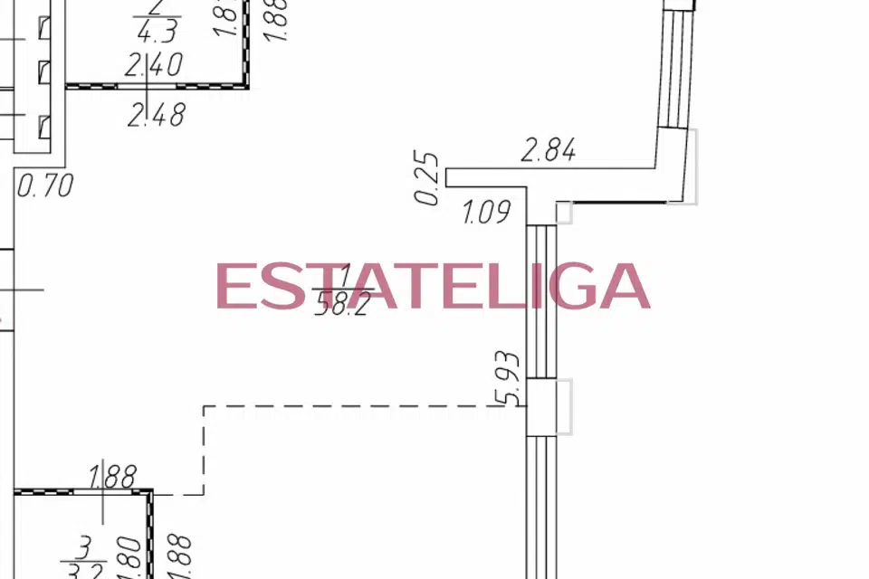 Продаётся 2-комнатная квартира, 67 м²