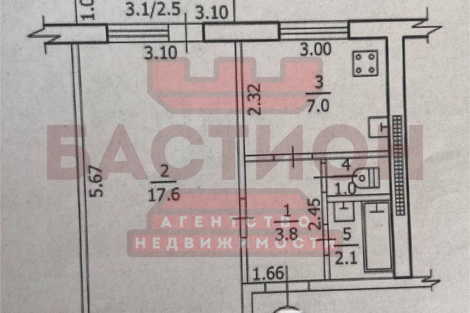 Продаётся 1-комнатная квартира, 34 м²