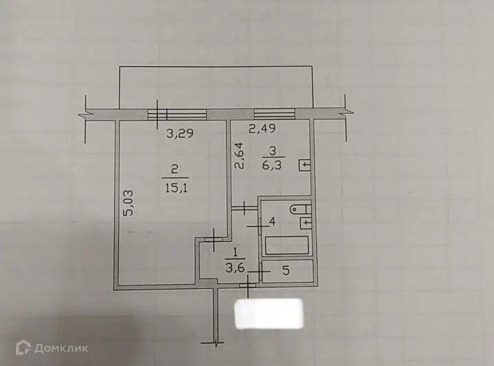 Продаётся 1-комнатная квартира, 30.5 м²