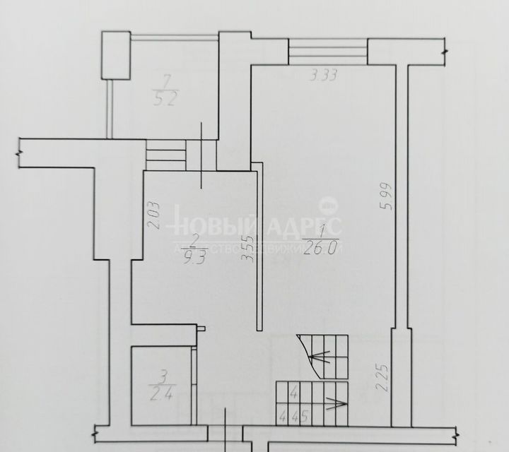 Продаётся 3-комнатная квартира, 93.8 м²