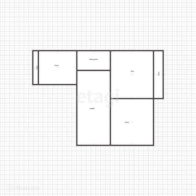 Продаётся 2-комнатная квартира, 47.9 м²