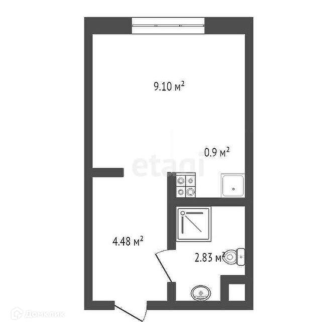 Продаётся студия, 17.31 м²