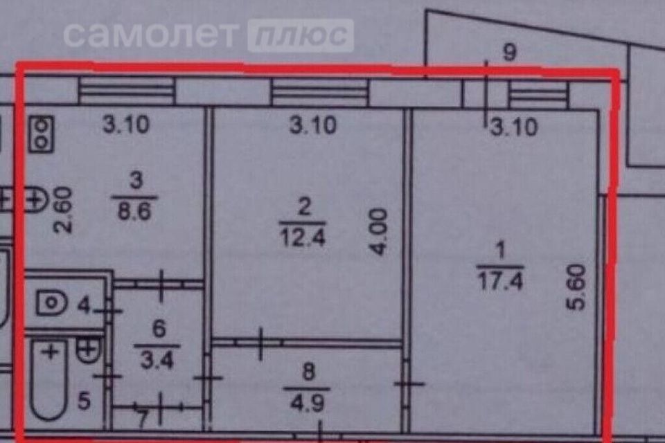 Планировка квартир 121 Купить Квартиру-Студию на улице Крамского (Челябинск) - предложения о продаже ст