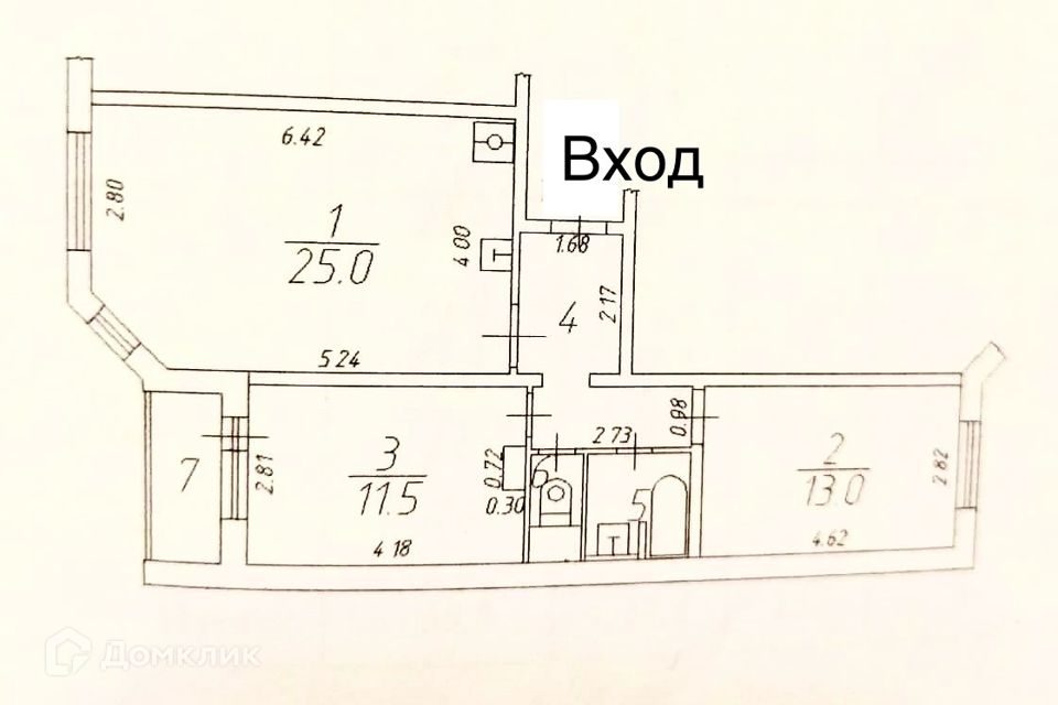 Продаётся 2-комнатная квартира, 61 м²