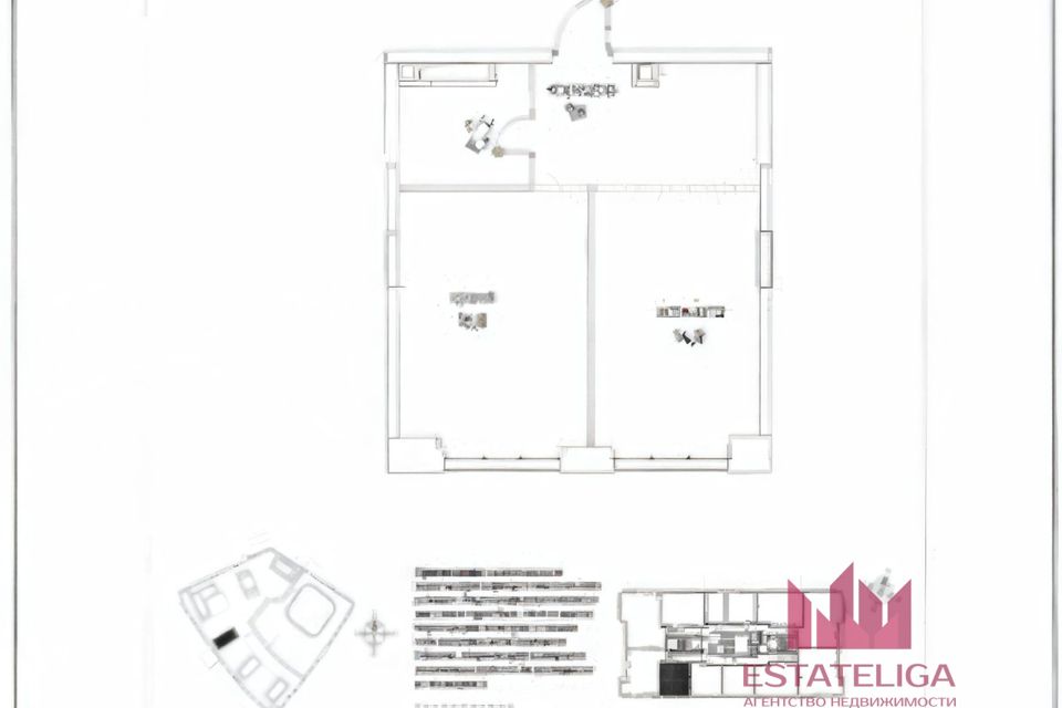 Продаётся 1-комнатная квартира, 45.9 м²