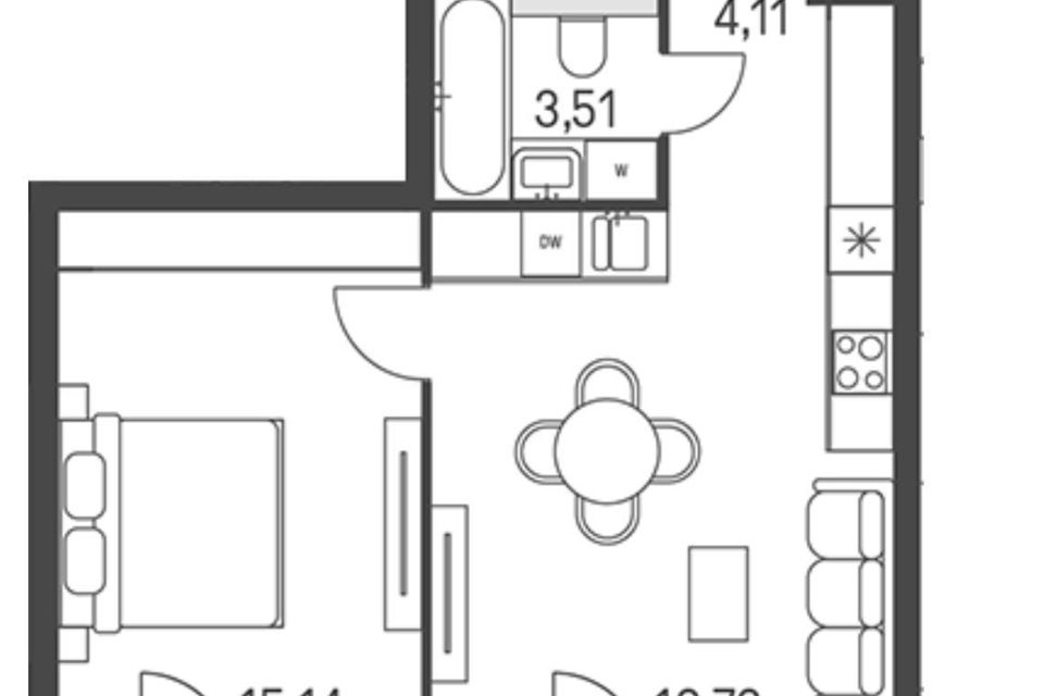 Продаётся 2-комнатная квартира, 36.6 м²