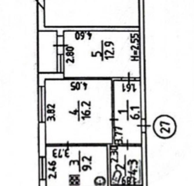 Продаётся 2-комнатная квартира, 48.7 м²