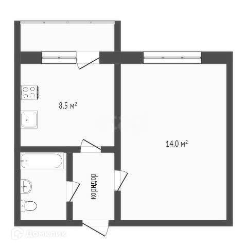 Продаётся 1-комнатная квартира, 29.2 м²