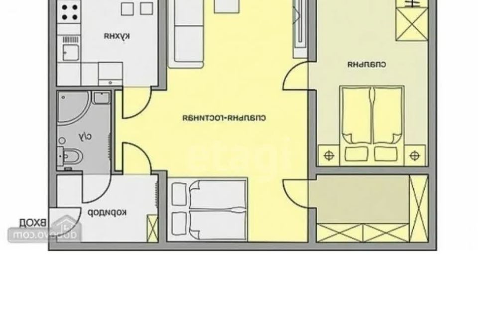 Продаётся 2-комнатная квартира, 44 м²