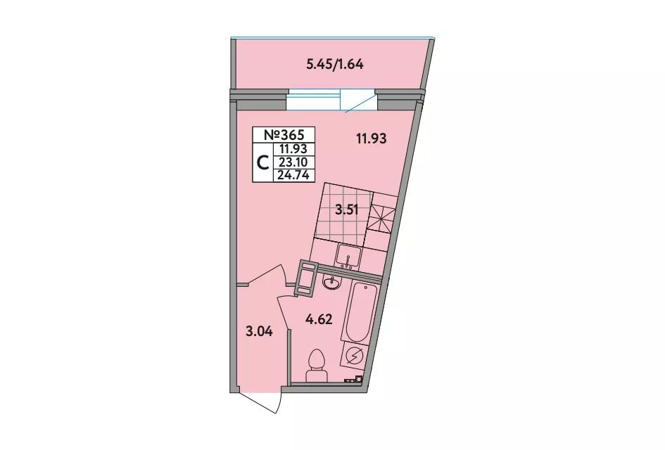 Продаётся студия, 24.4 м²