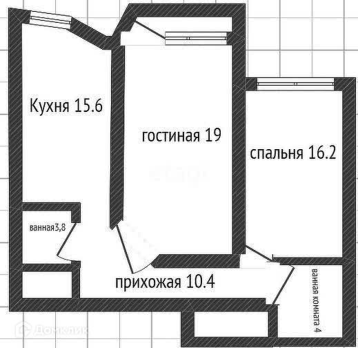 Продаётся 2-комнатная квартира, 71 м²