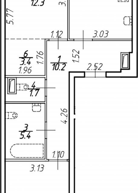 Продаётся 2-комнатная квартира, 68.4 м²