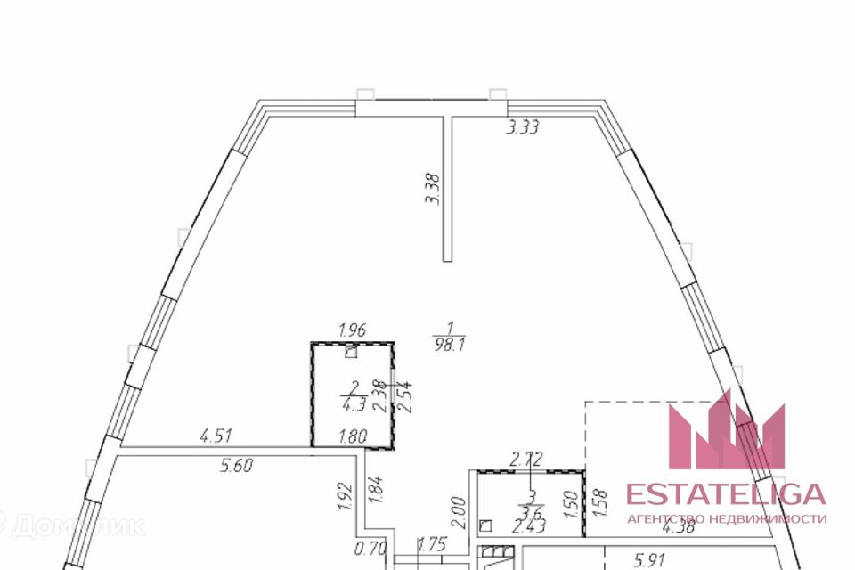 Продаётся 3-комнатная квартира, 106 м²