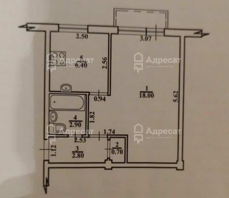 Продаётся 1-комнатная квартира, 30.8 м²