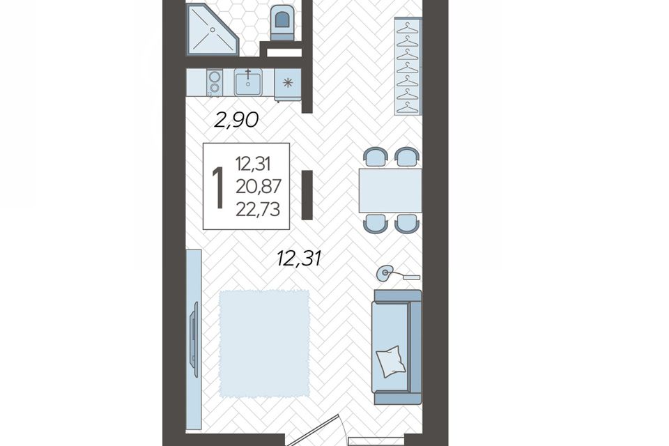 Продаётся студия, 24 м²