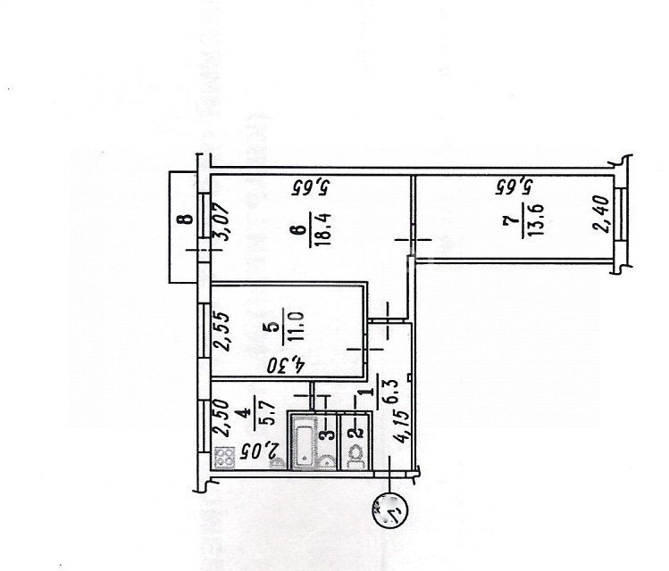 Продаётся 3-комнатная квартира, 58.4 м²