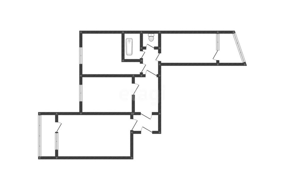 Продаётся 3-комнатная квартира, 69.4 м²